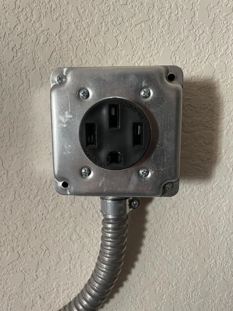 NEMA 14-50 outlet installed for Electrical Panel Upgrade in Kaufman